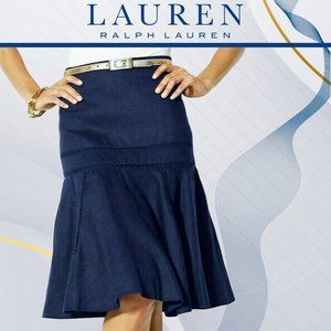 Lauren Ralph Lauren - Linen Skirt in Navy - Size 8